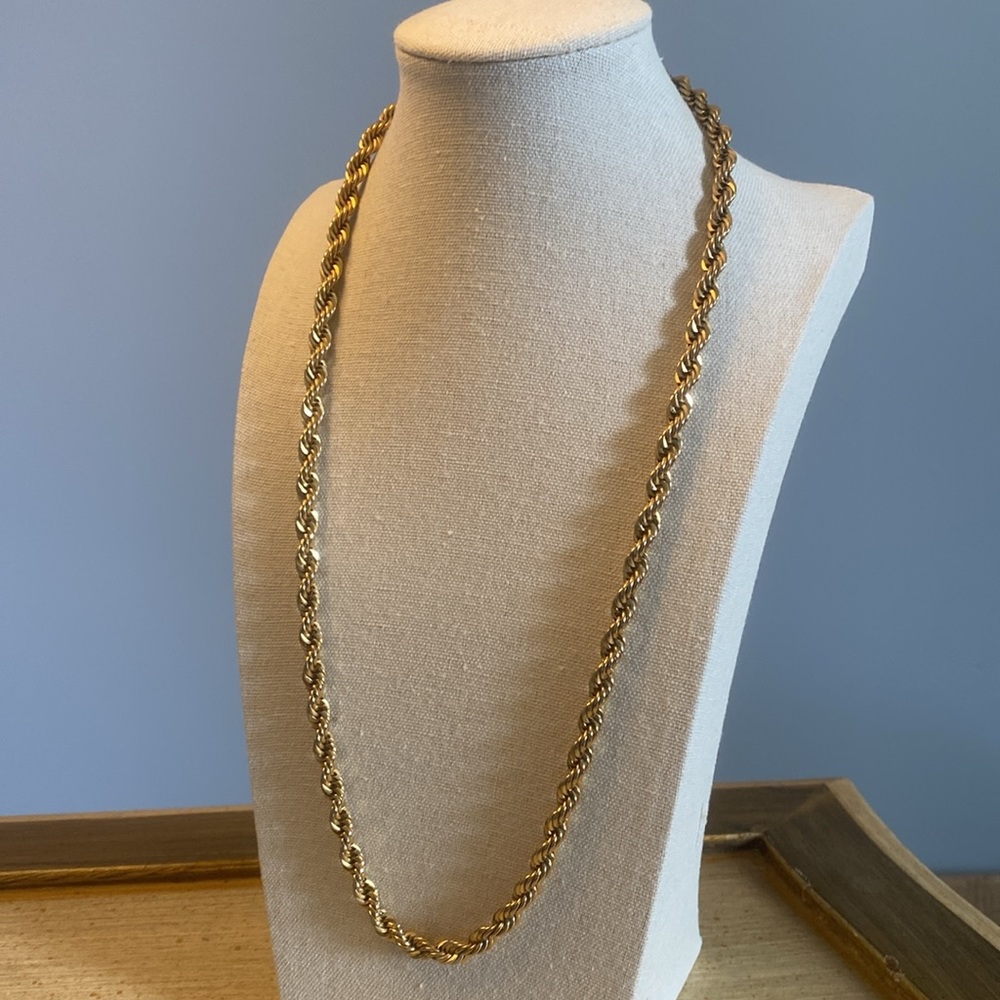 Vintage AVON Gold Rope Chain Necklace